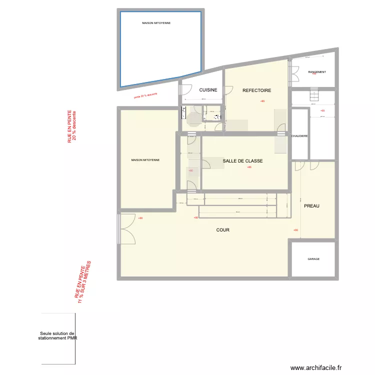 ecole autichamp apres travaux. Plan de 