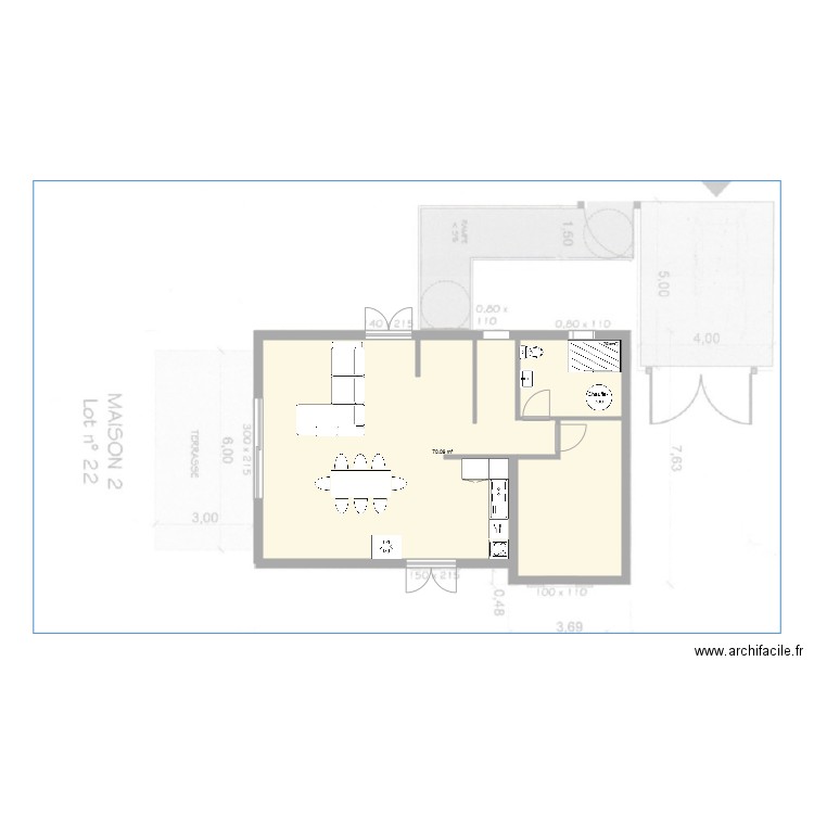 Courthezon RdC V5. Plan de 0 pièce et 0 m2