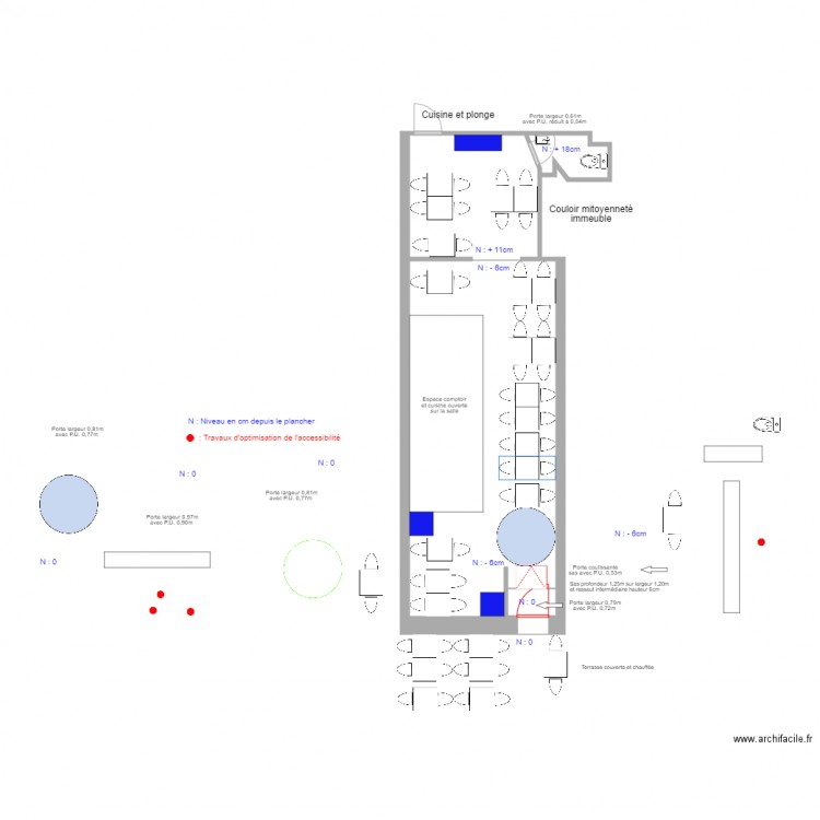 Projet Restaurant La Trattoria à Rennes. Plan de 0 pièce et 0 m2