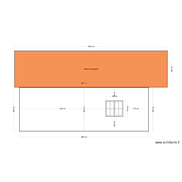 Façade voisin. Plan de 0 pièce et 0 m2
