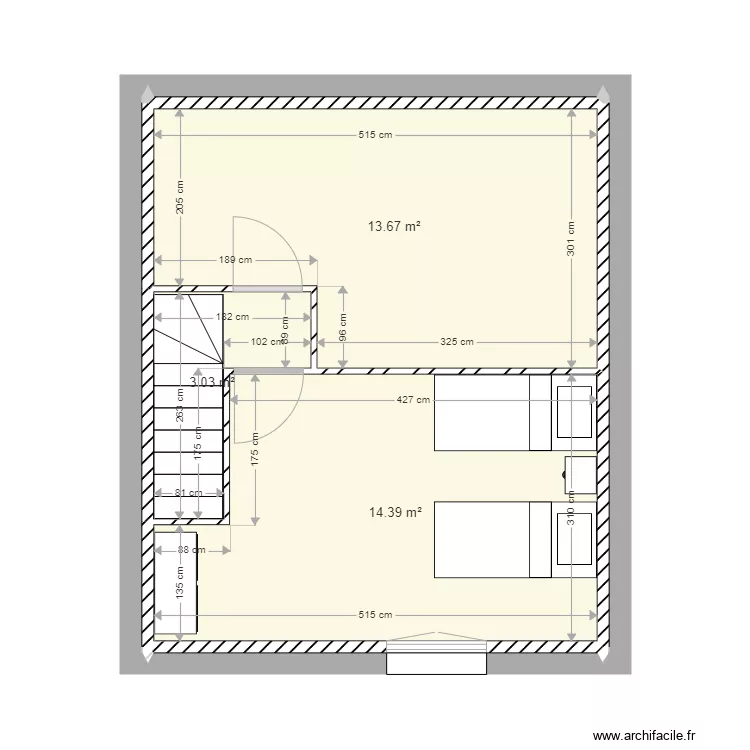 grange étagemeublé. Plan de grange étagemeublé. Plan de
