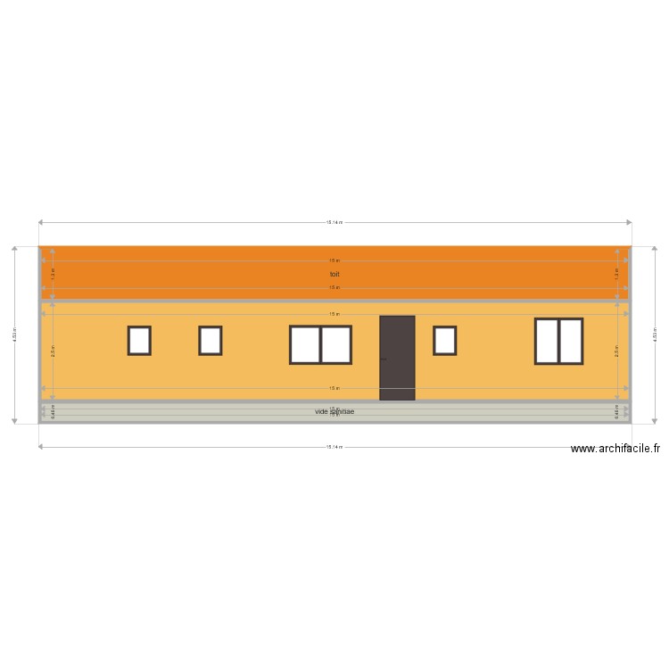 facade1. Plan de 0 pièce et 0 m2