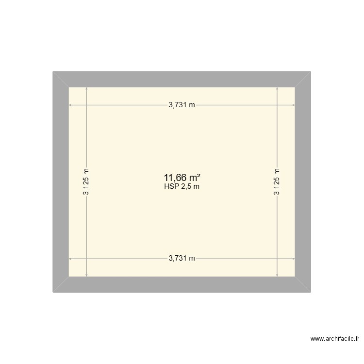 napora 1. Plan de 1 pièce et 12 m2