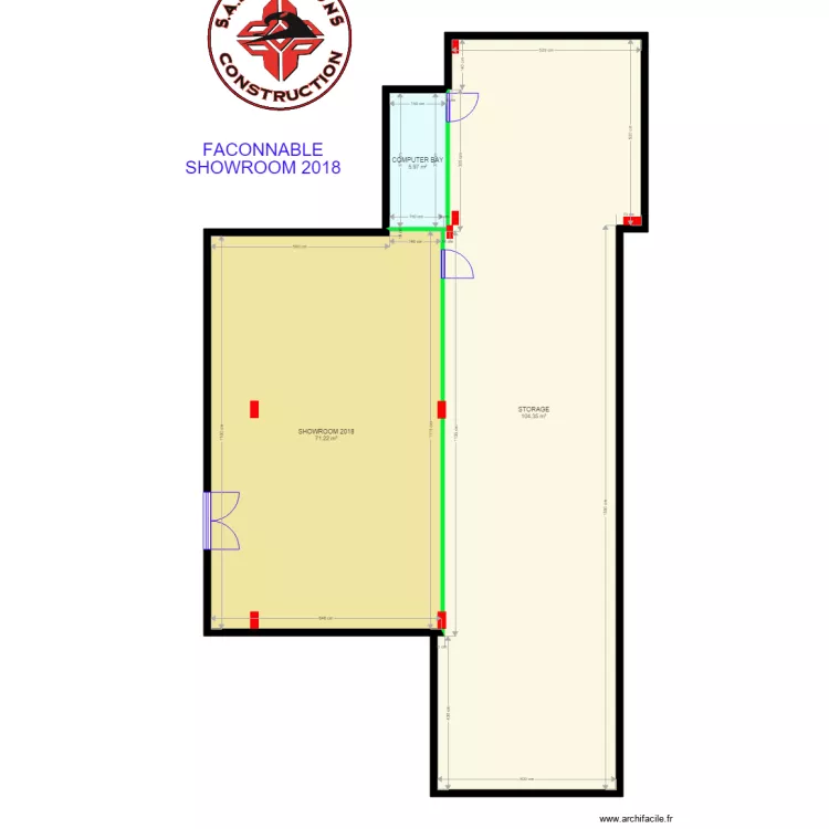 FACONNABLE SHOWRROM 2018 PROJECT. Plan de 