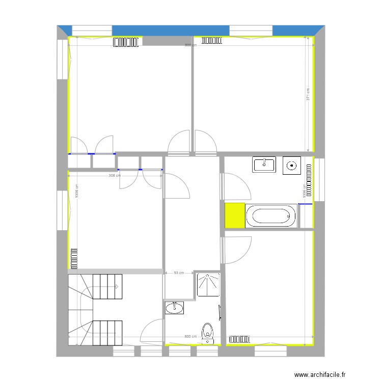 Hippolyte PINAUD 1er étage travaux 16 10 2020. Plan de 0 pièce et 0 m2