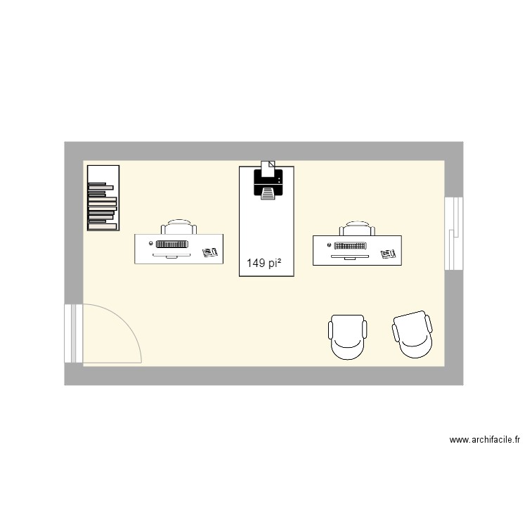 bureau travail 00vj. Plan de 0 pièce et 0 m2