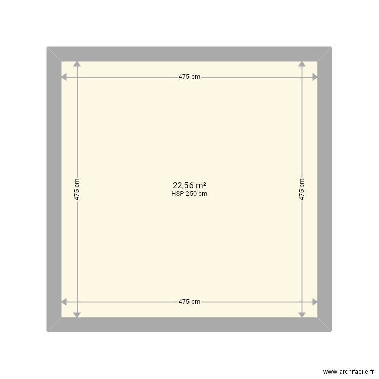 Hall. Plan de 1 pièce et 23 m2