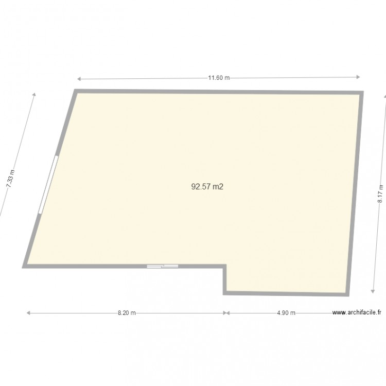 Superette le guerno Plan actuel hangar coté. Plan de 0 pièce et 0 m2