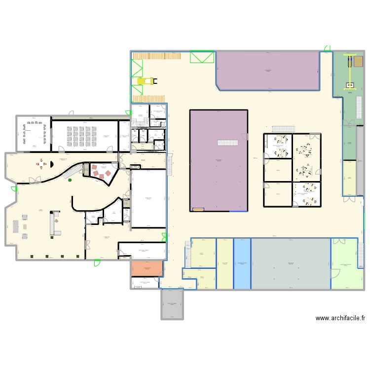 VOLTA RDC V2. Plan de 50 pièces et 2560 m2