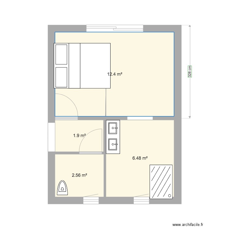 EXTENSION CHAMBRE. Plan de 0 pièce et 0 m2