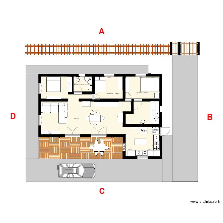 Darryl joseph reinette2. Plan de 5 pièces et 68 m2