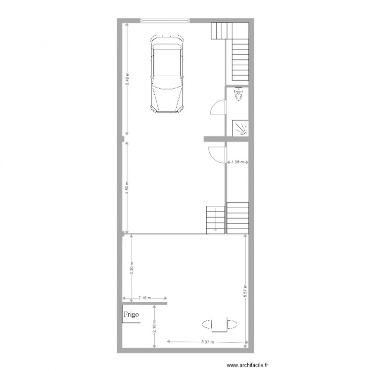 plan Serra Garage 3 ac cotations. Plan de 0 pièce et 0 m2
