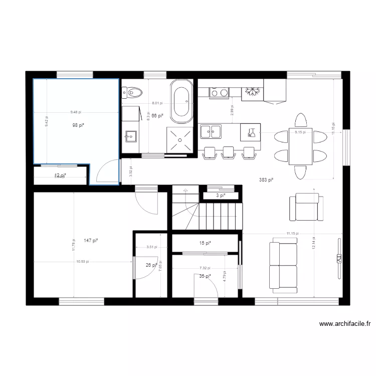 717B Claveau Barrette. Plan de 