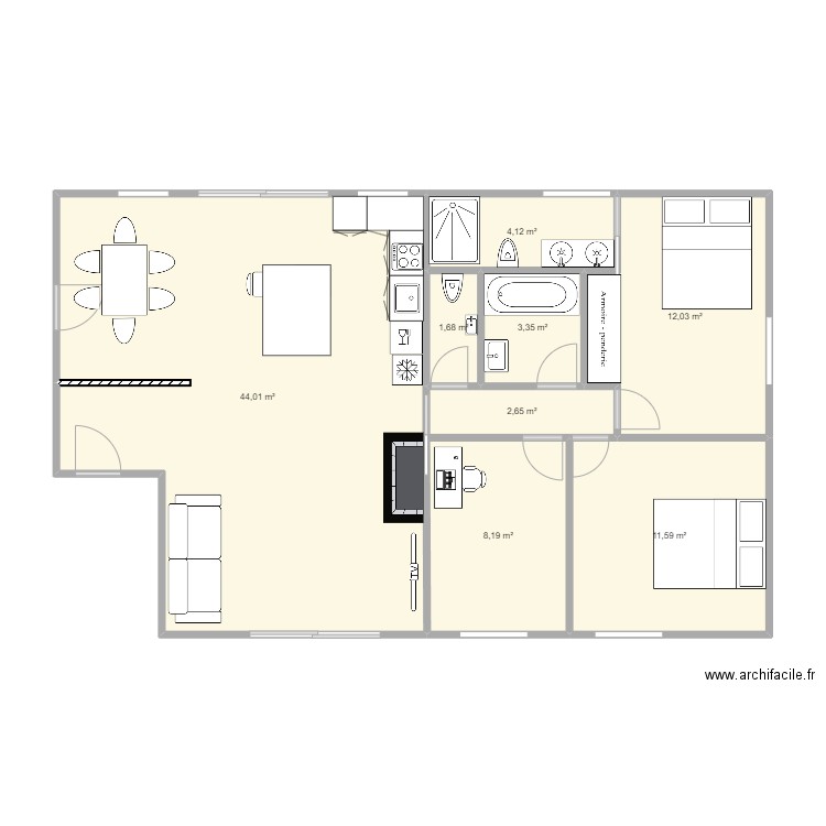  Puy . Plan de 0 pièce et 0 m2