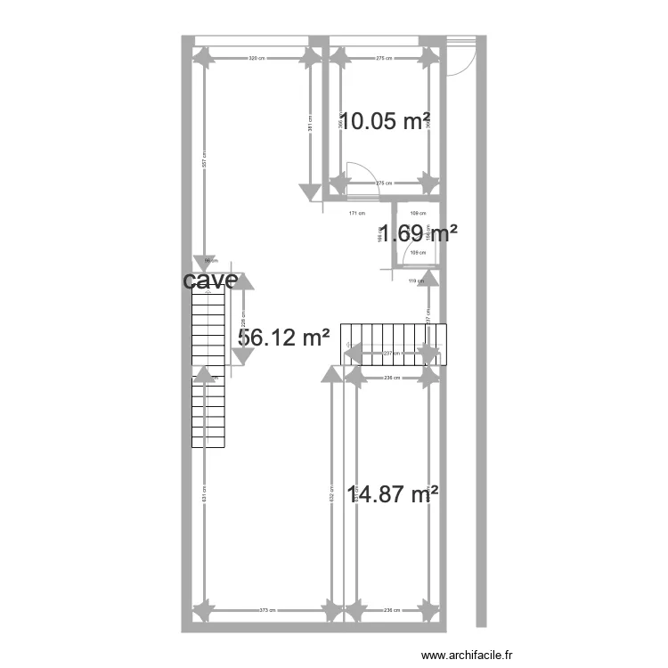 plan Triphas&eacute; proposition porte. Plan de 