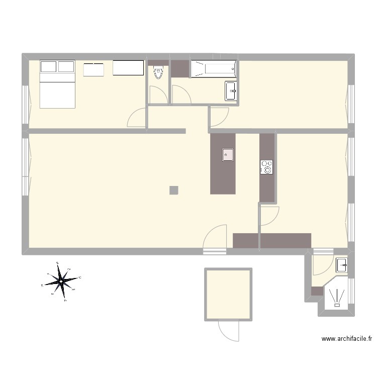 Vanves5. Plan de 8 pièces et 95 m2