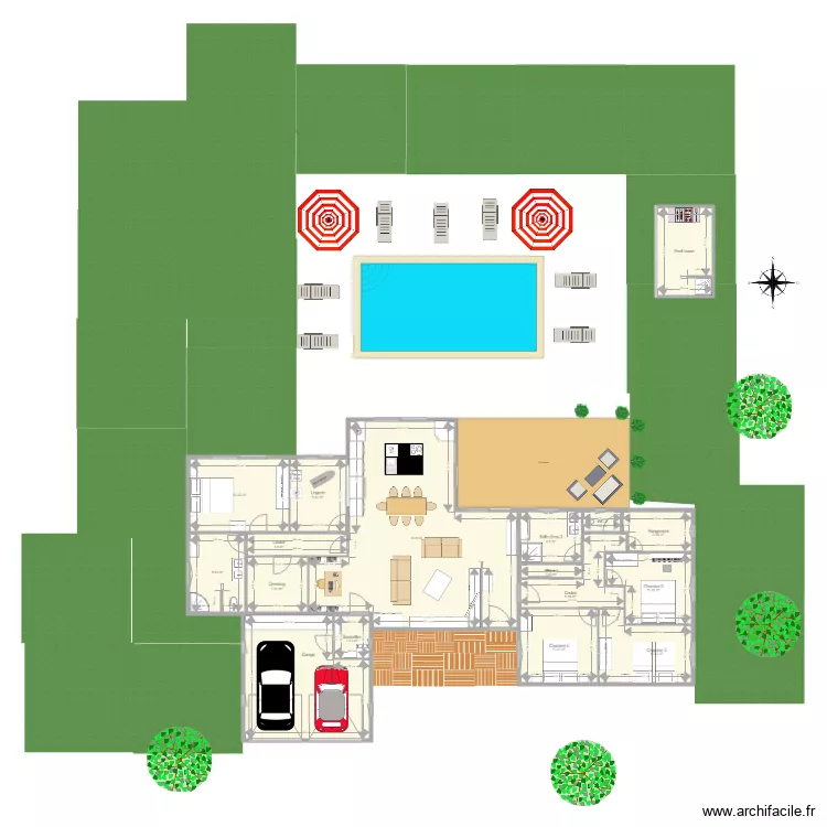 maison contemporaine 2. Plan de 