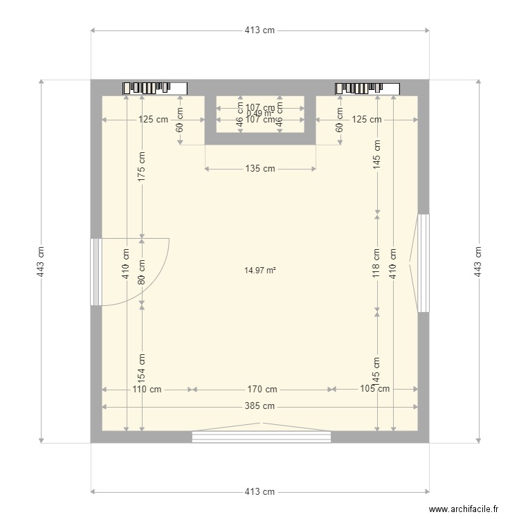 3  Melezes salon . Plan de 0 pièce et 0 m2