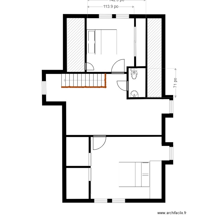 deschesne etage1. Plan de 0 pièce et 0 m2