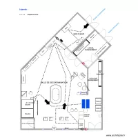 SALLE DE DECONTAMINATION CARTE DES FLUX CONTAMINE