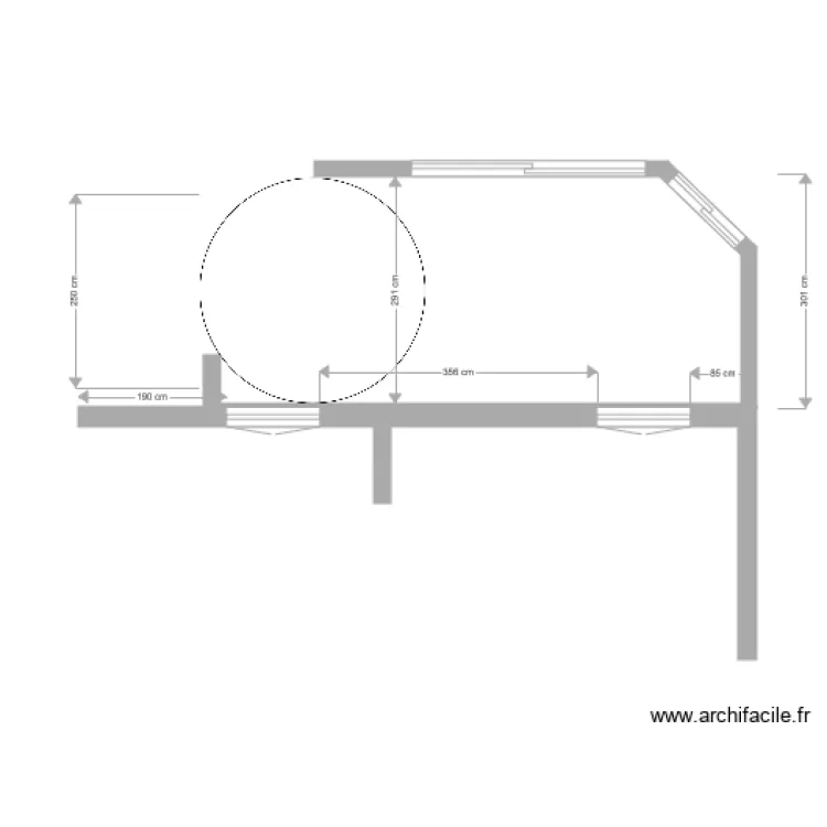 veranda. Plan de 