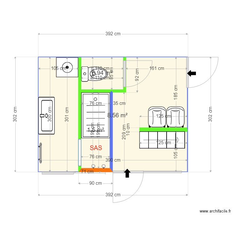 sdb FUTUR PROJET marianne. Plan de 0 pièce et 0 m2