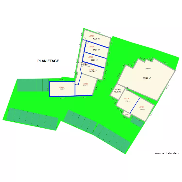 SCI MARKO SCHNEIDER BRUT AVANT PROJET ETAGE 2. Plan de SCI MARKO SCHNEIDER BRUT AVANT PROJET ETAGE 2. Plan de
