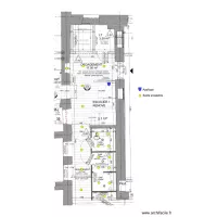 Couloir 1&egrave;re &eacute;tage Plan &eacute;clairage