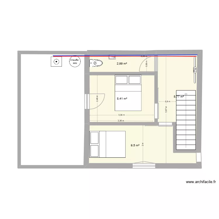 SEYNES 1. Plan de 4  et 30 m²