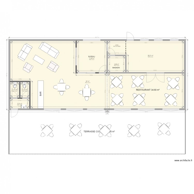 MUHAZI LOCAUX COMMUNS V1. Plan de 0 pièce et 0 m2