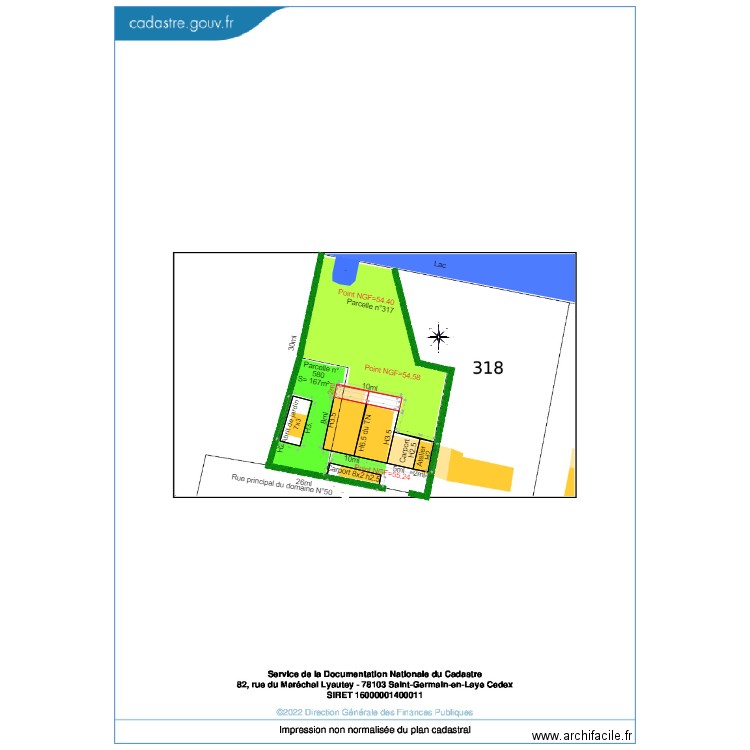 plan de masse chet 50. Plan de 4 pièces et 145 m2