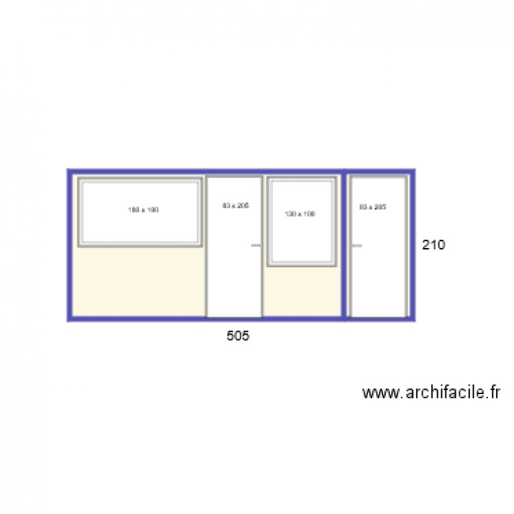 bureau facade. Plan de 0 pièce et 0 m2