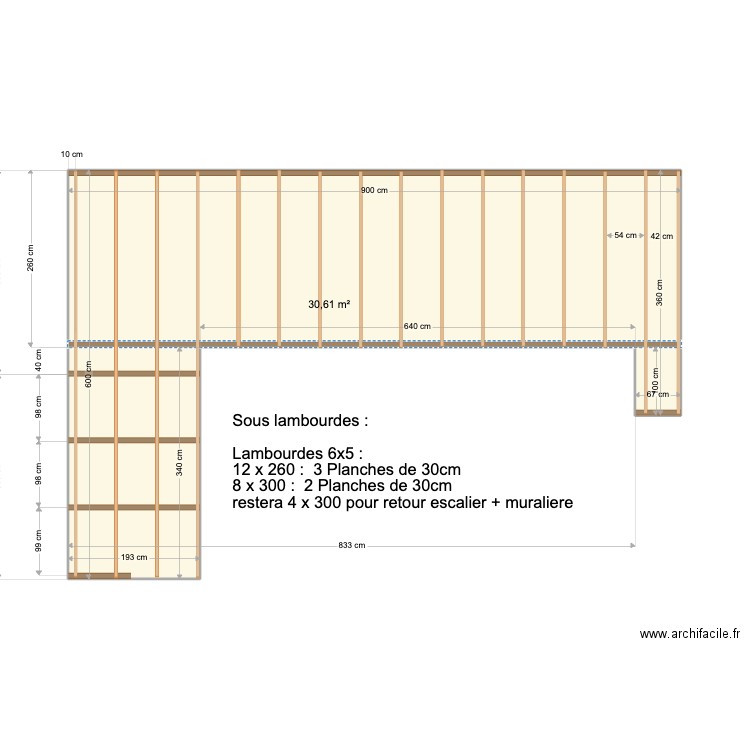 Hauteur Lezarde Deck1. Plan de 0 pièce et 0 m2