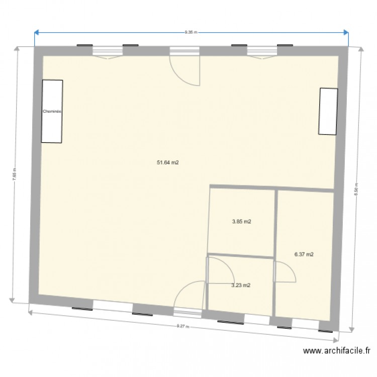 Rdc St Sever. Plan de 0 pièce et 0 m2