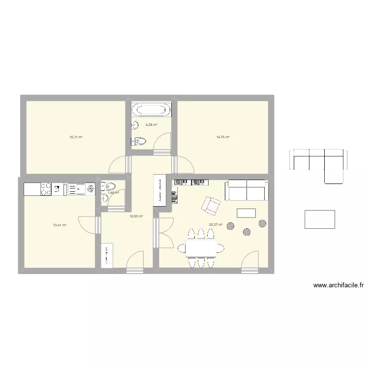 Ro appart V2. Plan de 