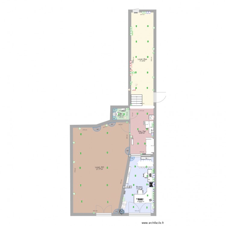 Plan Local après. Plan de 0 pièce et 0 m2