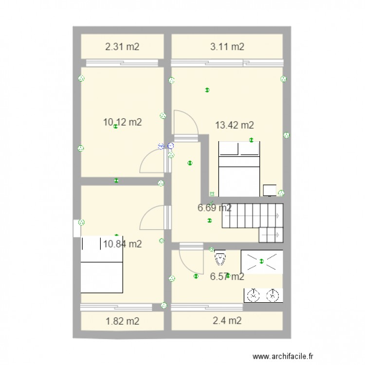 Aménagement combles. Plan de 0 pièce et 0 m2