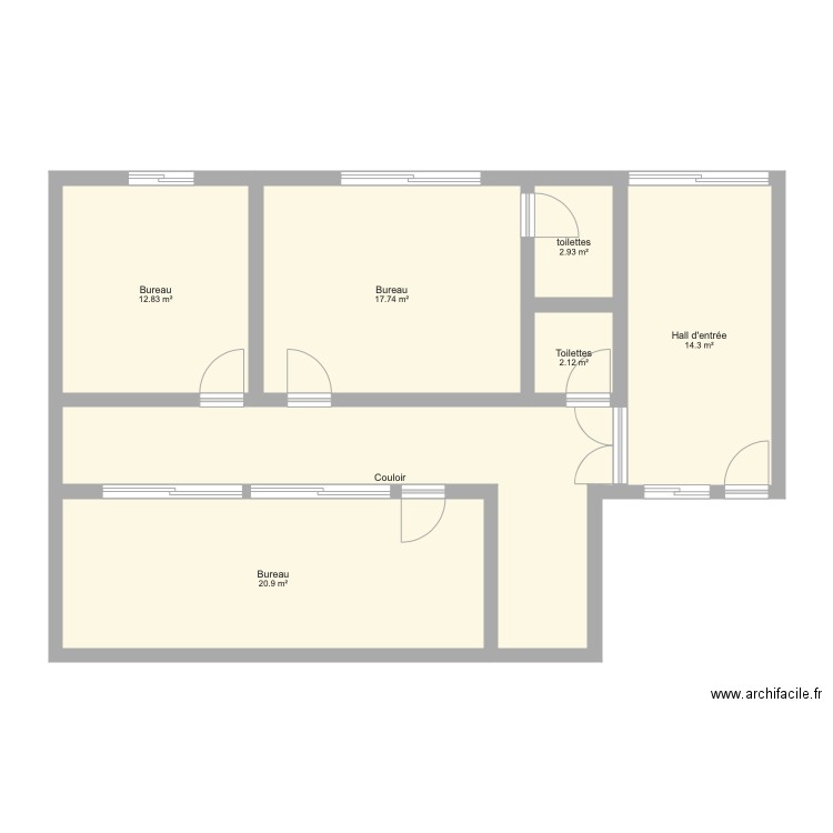 Bloc de bureau 3eme. Plan de 0 pièce et 0 m2