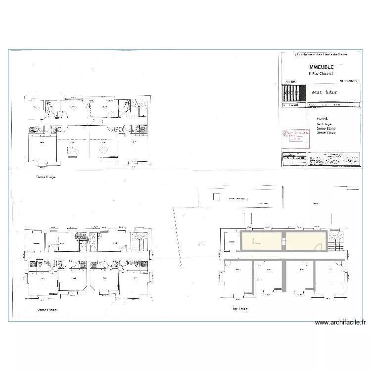 92S Suresnes -R01 aménagement. Plan de 92S Suresnes -R01 aménagement. Plan de