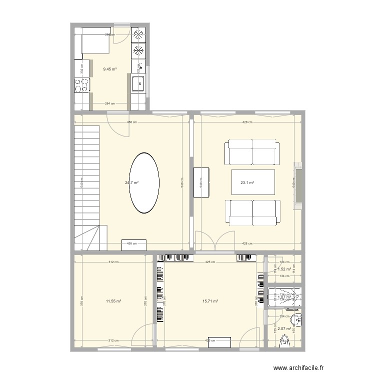 SP 1er étage meuble kitch1. Plan de 0 pièce et 0 m2