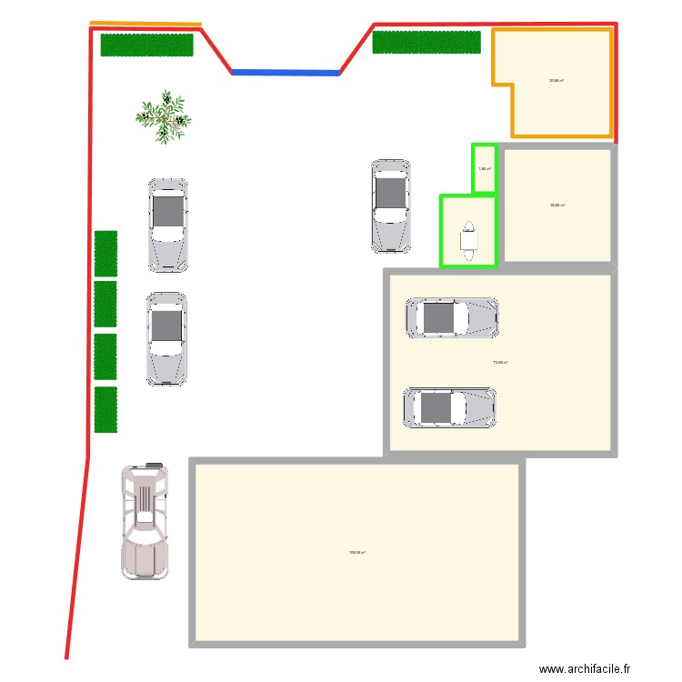 jardin nord Piolenc. Plan de 6 pièces et 234 m2