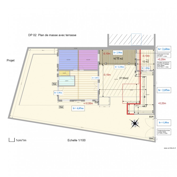 Projet avec terrasse 2. Plan de 0 pièce et 0 m2