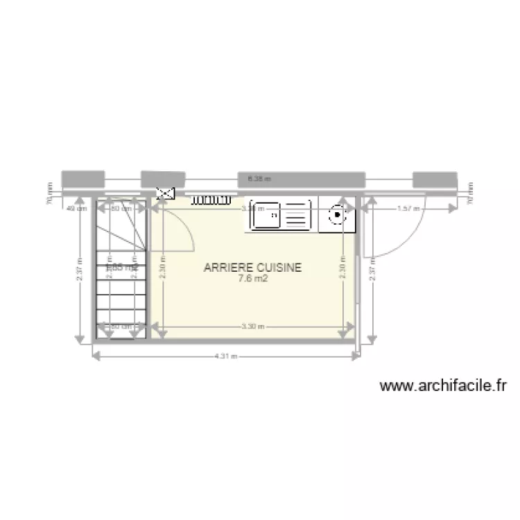 ARRIERE CUISINE. Plan de ARRIERE CUISINE. Plan de