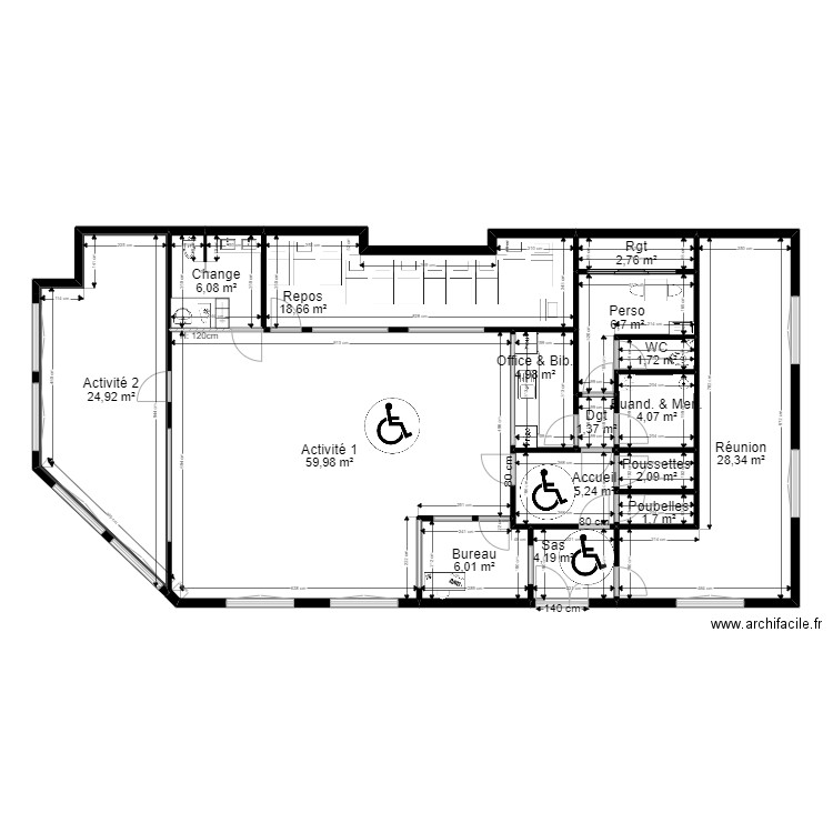 Fontenay PROJET V4 ArL 270722. Plan de 16 pièces et 179 m2