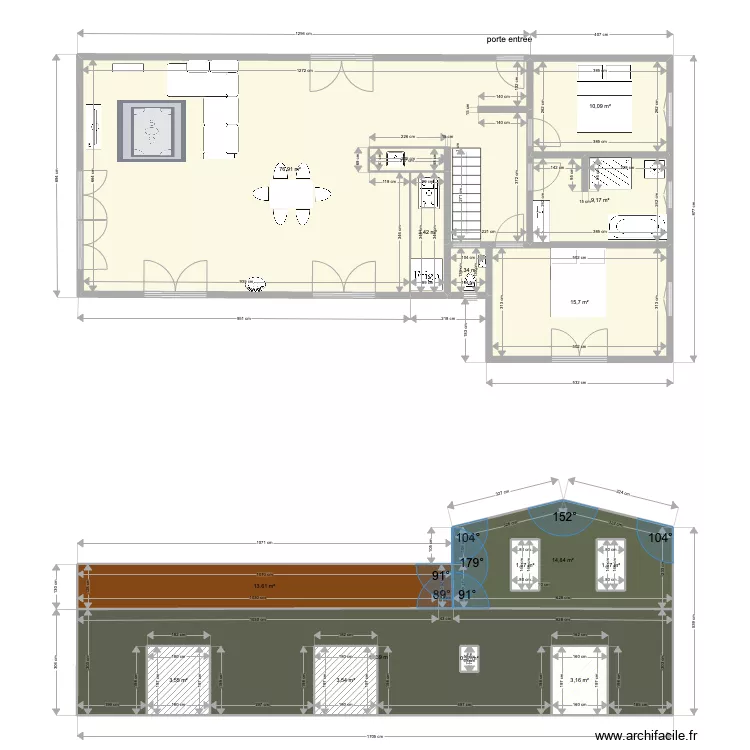 maison haut 220618. Plan de 