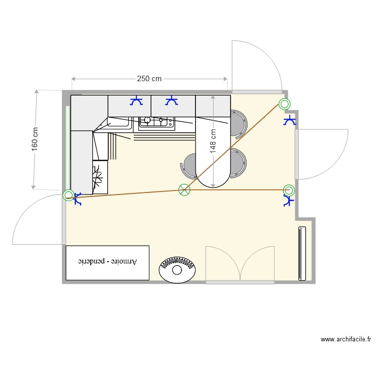 cuisine arc en ciel. Plan de 0 pièce et 0 m2