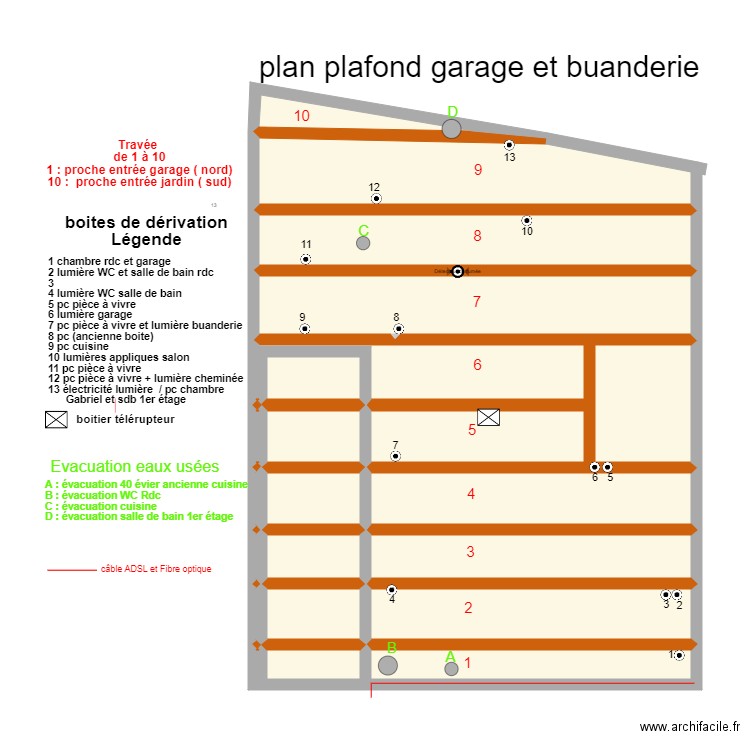 plan plafond garage. Plan de 0 pièce et 0 m2