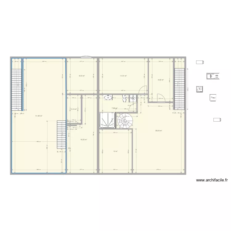foyer 1er. Plan de 