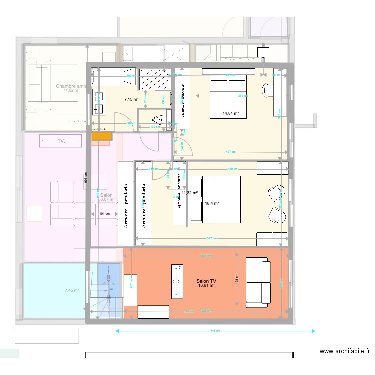 20230213. Plan de 14 pièces et 238 m2