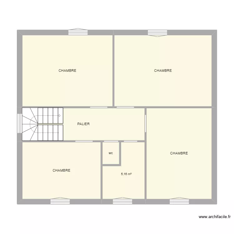 led&eacute; 2eme &eacute;tage. Plan de 7  et 78 m²